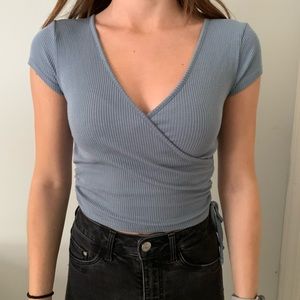 Blue crop top!!